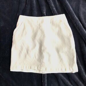 DKNY Cream Pencil‎ Skirt 100% Wool Size 8